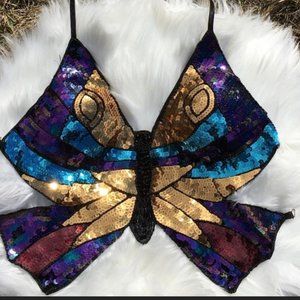 Y2K Sequin Butterfly Top